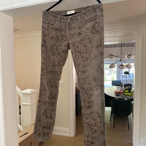 ISABEL MARANT ETOILE Grey Cords w/ Rust and Forest Green Pattern - Size 3 (US 8) - Picture 13 of 15